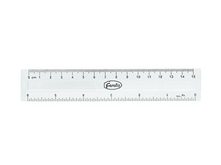 Lineāls Forofis, plastmasas, caurspīdīgs, 15cm