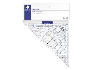 Lineāls - trīsstūris ar rokturi Staedtler Mars 568, 22cm