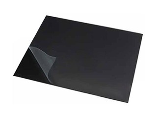 Galda segums Rillstab ar caurspīdīgu plēvi, 52x65 cm, melns