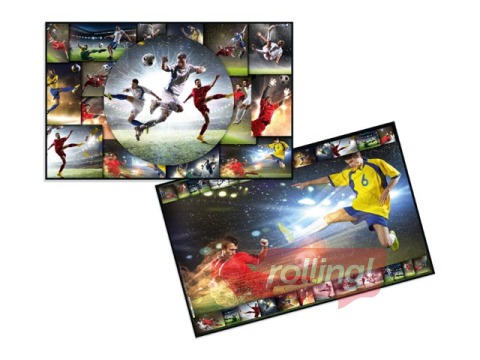 Desk pad, 55 x 35 cm with football motif