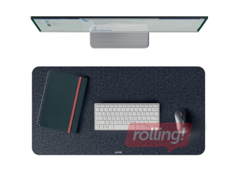 Galda segums Leitz Large Felt Desk Mat, 70x36cm, tumši pelēks