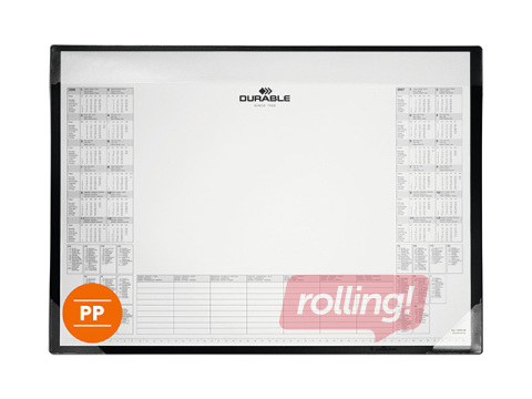 Galda segums ar kalendāru Durable, 60 x 43 cm, melns