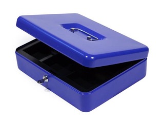 Naudas kaste Argo 300x240x90 mm, metāla, zila