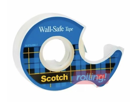 Līmlente ar turētāju 3M Scotch Removable, 19mm x 16.5m