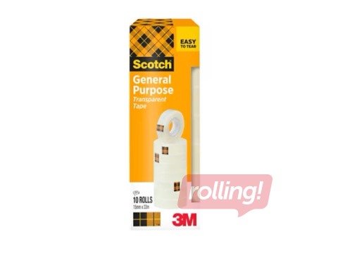 Līmlente 3M Scotch 508, 15mmx33m, caurspīdīga, 10 gab.