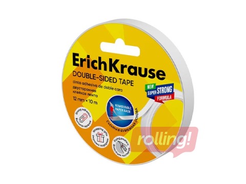 Abpusēja līmlente ErichKrause, 12mm x 10m 