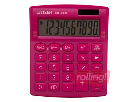 Kalkulators Citizen SDC-810NRPKE, rozā
