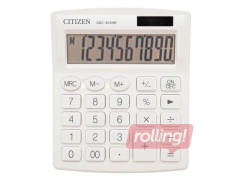 Kalkulators Citizen SDC-810NRWHE, balts