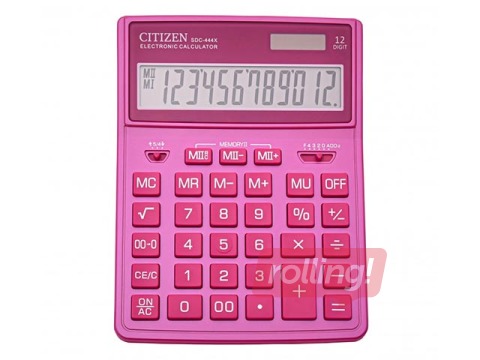 Kalkulators Citizen SDC-444XRPKE, rozā