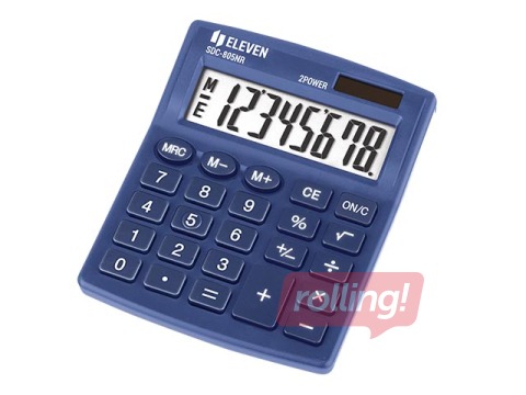 Calculator Eleven SDC805NRNVE, blue