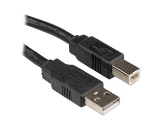 USB 2.0 kabelis A/M-B/M tips, 1.0m, melns 