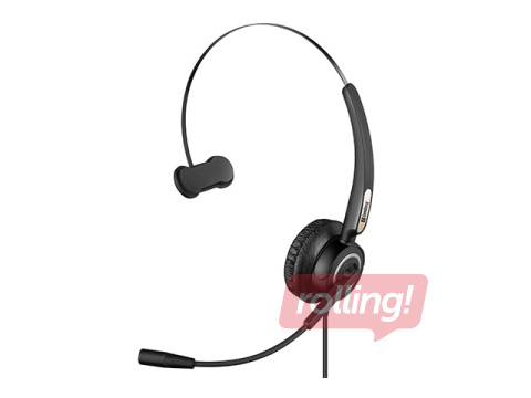 Austiņas ar mikrofonu Sandberg USB Office Headset Mono, melnas