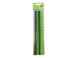 Filca mežģīņu lentes Folia, 4 gab, 30 cm, zaļas