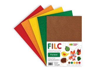 Filcs Happy Color 20x30 cm, 150g/m², Forest, 5 loksnes