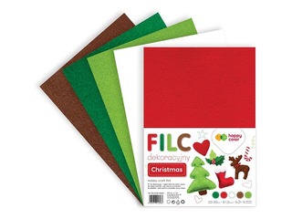 Filcs Happy Color 20x30 cm, 150g/m², XMas 5 loksnes