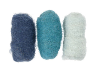 Vilna filcēšanai, zilie toņi, 3x10g