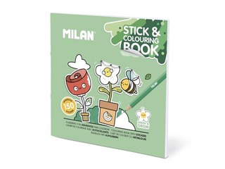 Krāsojamā grāmata ar uzlīmem Milan, Green & Grow