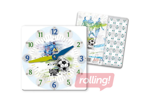 Papīra mācību pulkstenis Futbols