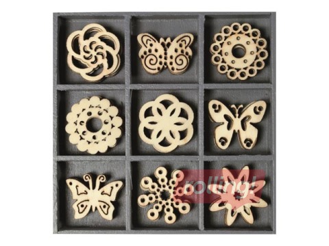 Koka dekori Butterflies-Ornaments, 45 gab.