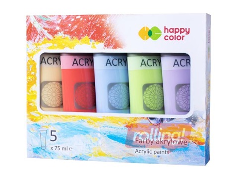 Akrila krāsas Happy Color MIX B, 5kr.х75ml (tūbiņas)