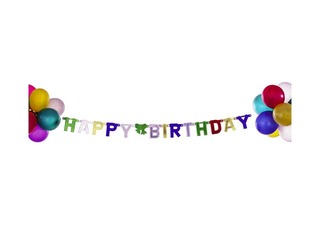 Virtene balonu Happy Birthday, 95cm