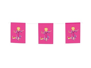 Garland of decorative paper flags Princess, 4m