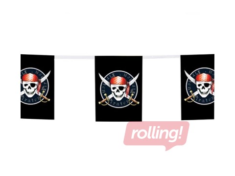 Virtene dekoratīvie karodziņi Pirates, 4m