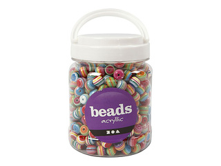 Plastmasas pērlīšu izlase Multi Mix, dažādas krāsas, 700ml