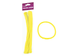 Chenille stems, 0.6 x 30cm, 15pcs., yellow