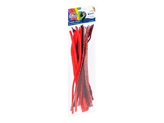 Chenille stems, 0.6 x 30cm, 20pcs., red