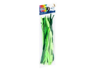 Chenille stems, 0.6 x 30cm, 20pcs., green