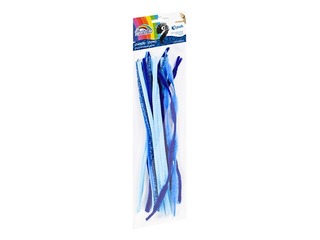 Chenille stems, 0.6 x 30cm, 20pcs., blue