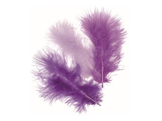 Dekoratīvās spalvas marabu, 15 gab., violeti toņi