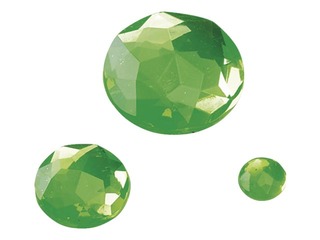 Akrila akmentiņi, 100 gab., dažādi izmēri, zaļi