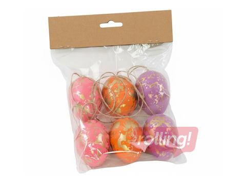 Dekoratīvas olas, 6gab., 4x6cm