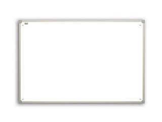 Sienas tāfele alumīnija rāmī 2x3, 90x60 cm, lakota, balta 
