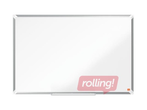 Sienas tāfele alumīnija rāmī Nobo Premium Plus, 90 x 60 cm, lakota virsma, balta 