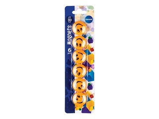 Magnēti Centrum Smile 30mm, 6 gab., dzelteni