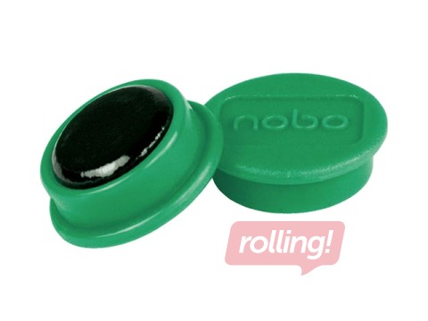 Magnēti Nobo, 13 mm, 10 gab., zaļi