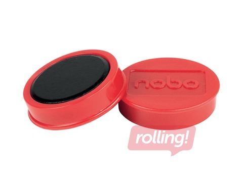 Magnēti Nobo, 38 mm, 10 gab., 1.5 kg, sarkani