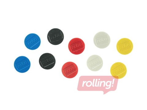 Magnēti Nobo, 38 mm, 10 gab., 2.5 kg, dažādas krāsas