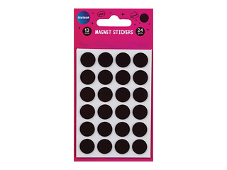 Magnētiskās uzlīmes Centrum, melnas, 13mm, 48 gab.