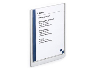 Informatīva plāksne Durable Click, sienas, A4, 210 x 297 mm, pelēka