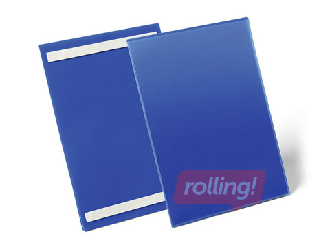 Informācijas kabata Durable, pašlīmējoša, A4, vertikāla, zila, 1 gb