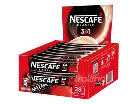 Šķīstošā kafija Nescafe 3in1, 28x17.5g, 490g