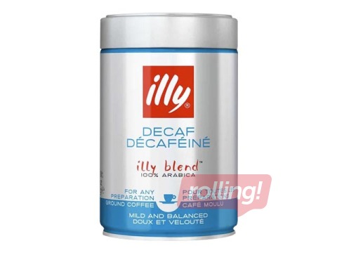 Kafija maltā Illy Decaffeinated, bezkofeīna, 250g