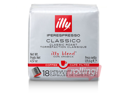 Kafijas kapsulas Illy Classico Filter, IperEspresso, 18gab