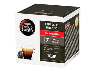 Kafijas kapsulas Nescafe Espresso Intenso, Decaffeinato, Dolce Gusto, 16 gab.