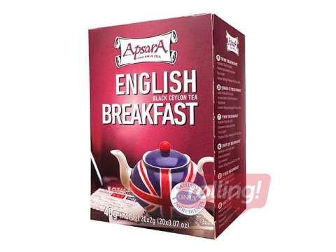 Tēja melnā English Breakfast Apsara, 20 pac.