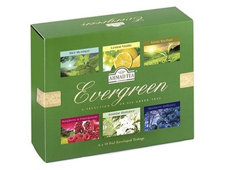 Tēja zaļā Ahmad Zaļās tējas kolekcija,6 dažādi veidi, 60 pac.